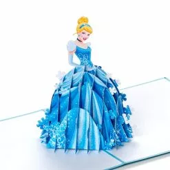 Pop Up-kort – Prinsesse I Blå Kjole