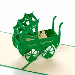 Pop Up-kort- Babykort Med Barnevogn