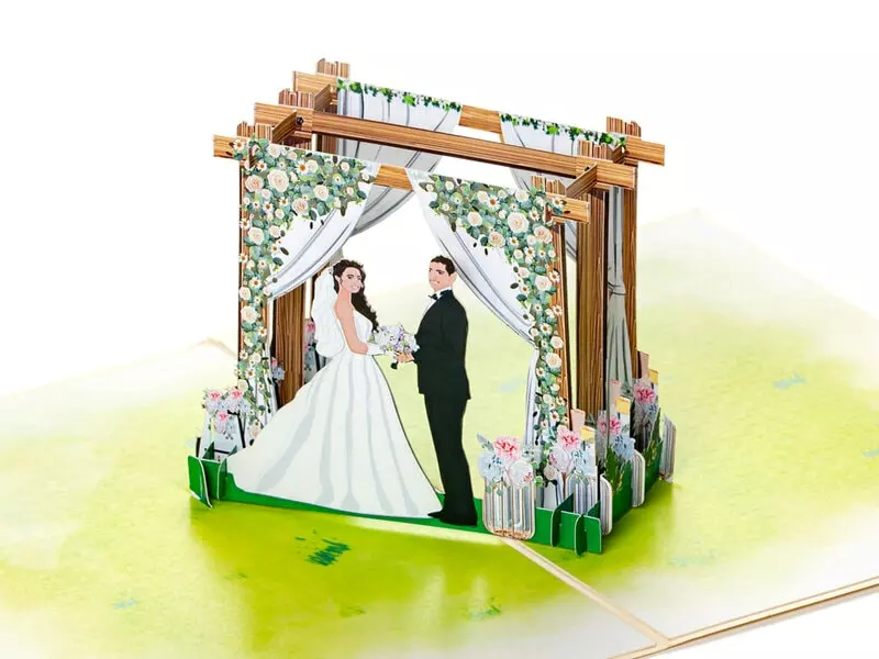 Pop Up-kort – Brudepar 3 Pop Up-kort – Brudepar