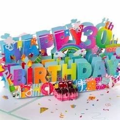 Pop Up-kort – Happy 30th Birthday