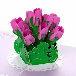 Pop Up-kort – Lilla Tulipaner